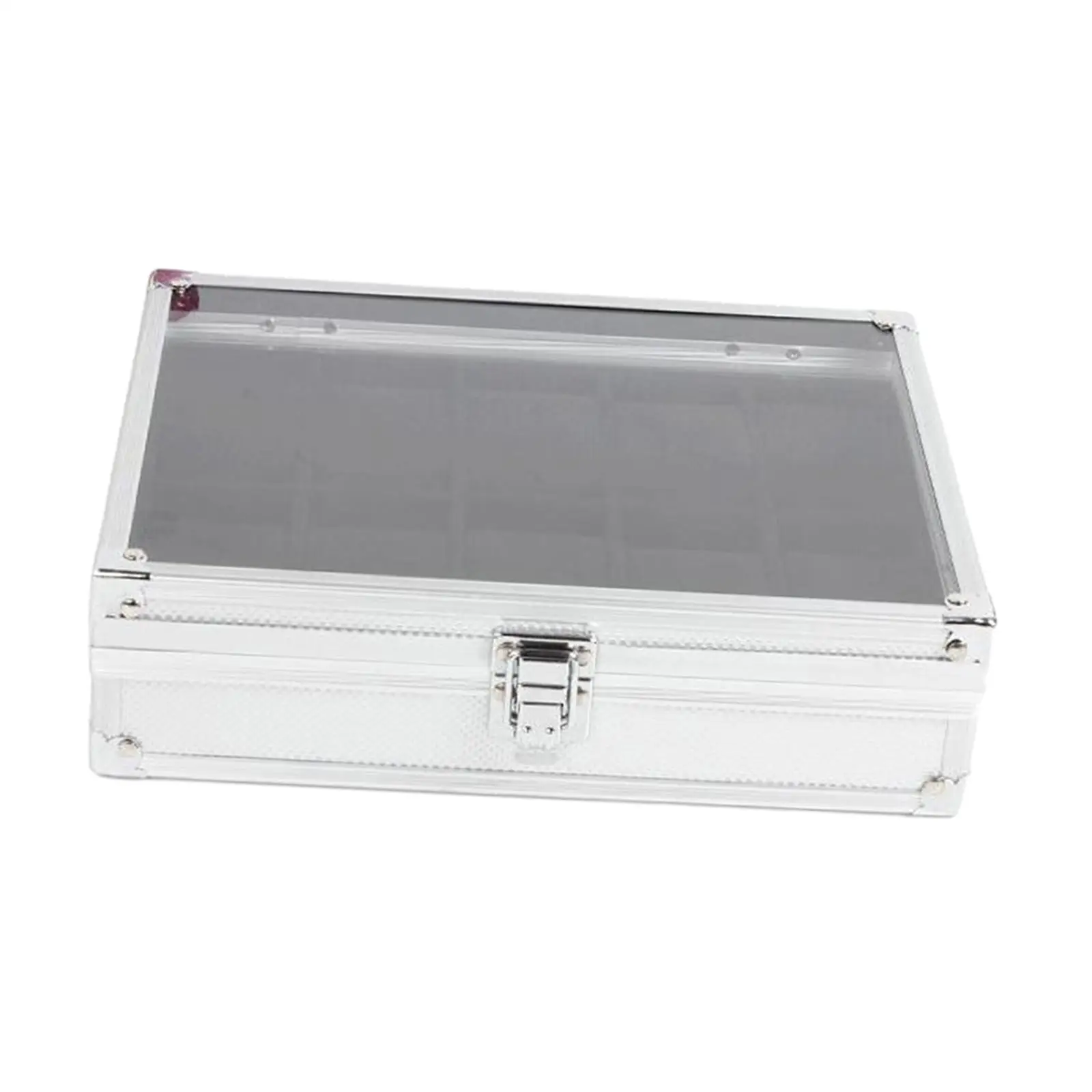 12 Slots Watch Box Watch Organizer Watch Storage Box Aluminum Alloy for Table Office