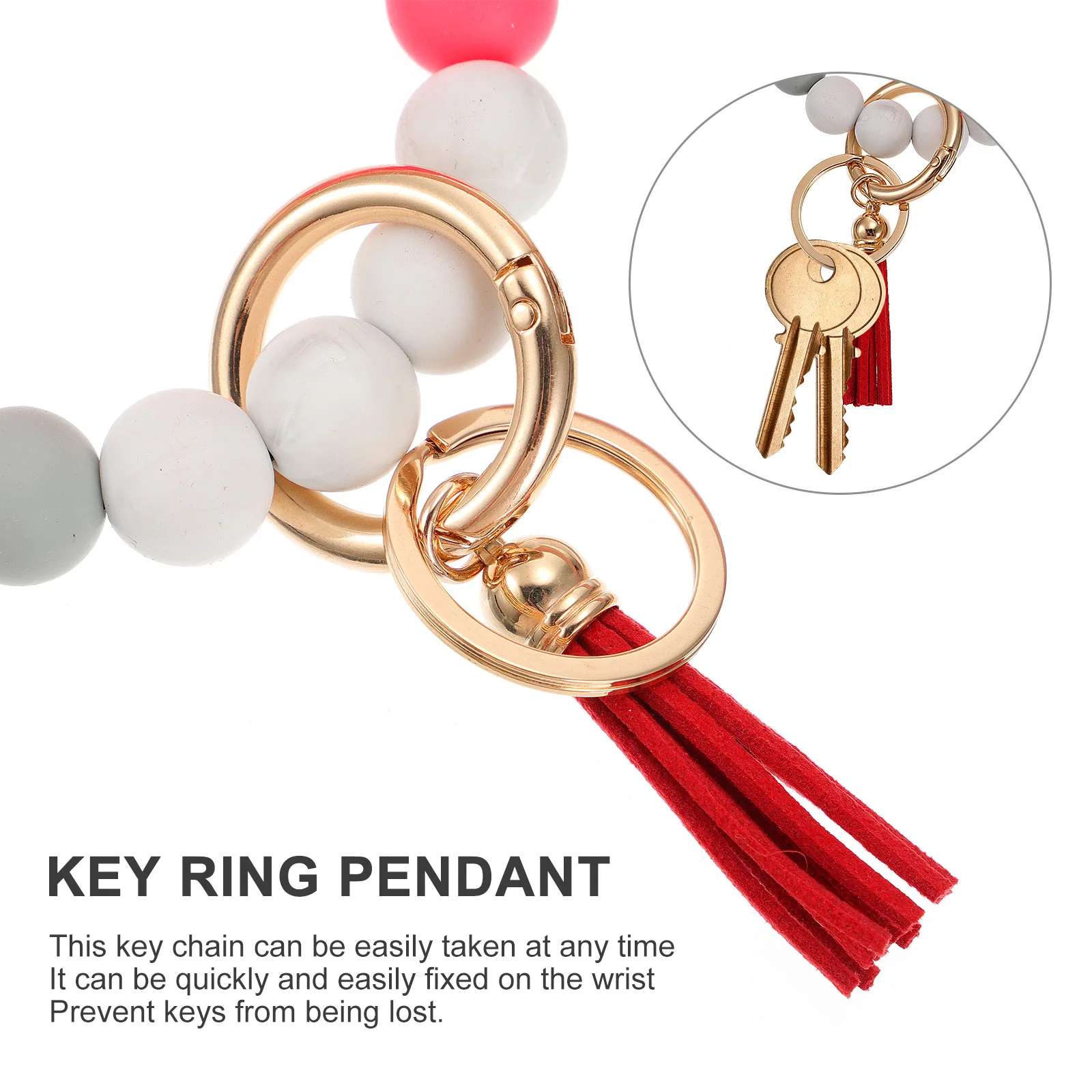 

1Pcs Creative Key Ring Bracelet Lightweight Bangle Keychain Wristlet Holder Stylish Durable Key Holder for Keys Bags