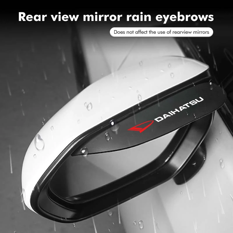 2 protectores de espejo retrovisor lateral para coche, parasol y protector contra la lluvia para Daihatsu Feroza, Charade, Rocky, Harga, Ayla, Sigra, Hijet, Mira