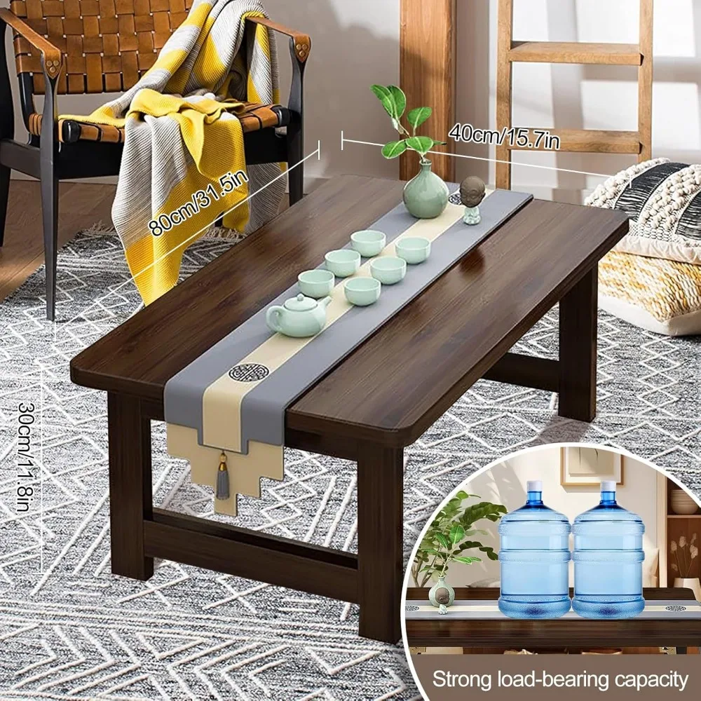 Floor Sitting Table Folding Tea Table Solid Wood Modern Coffee Low  for Sitting On The Floor Japanese Home Decoration