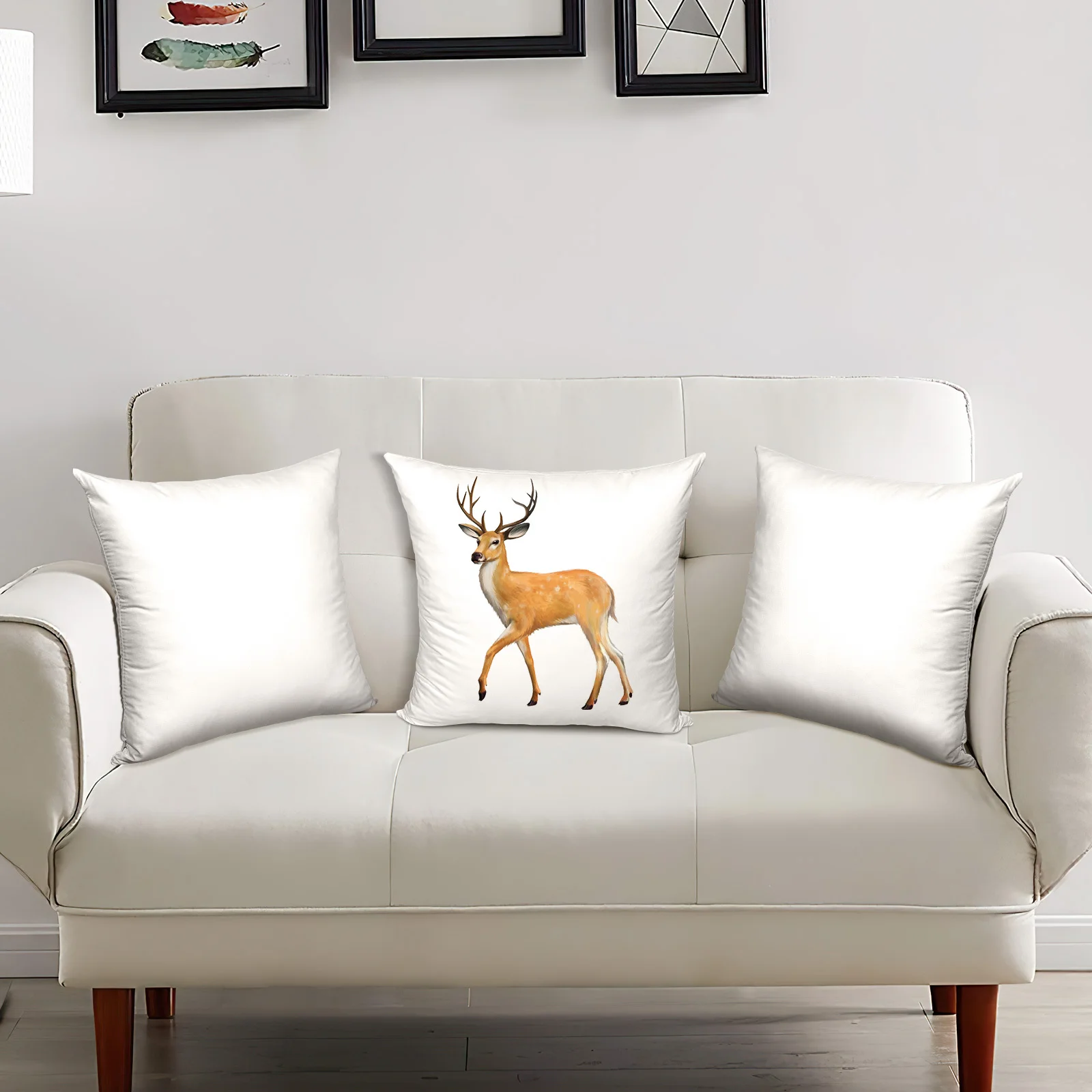 

4pcs Sublimation Pillow Cover White Polyester Diy Blank Cushion Covers For Home Decor Heat Transfer Protective Throw