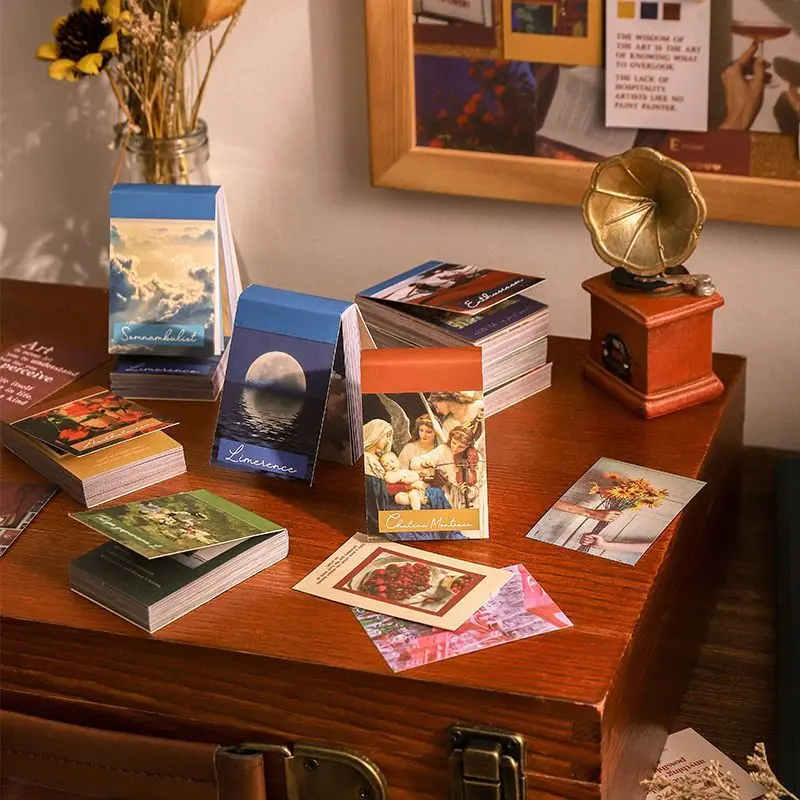 50pcs Handbook Sticker Material Ins Wind Whole Retro Handbook Japanese Girl Heart Stickers Decoration