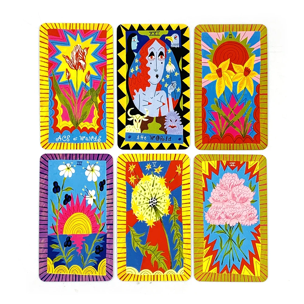 절묘한 타로 카드 78장 카드 덱 아름다운 일러스트레이션 전통적인 신선한 아트워크 타로 덱 가족 모임 게임 카드