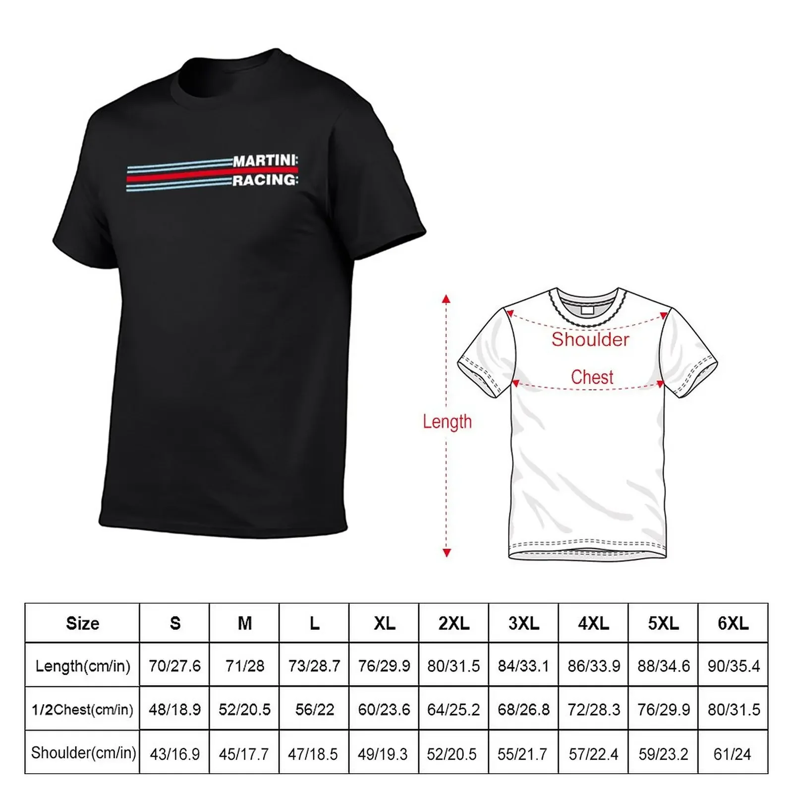 Martini Racing horizontal stripe T-Shirt customizeds customs mens graphic t-shirts pack