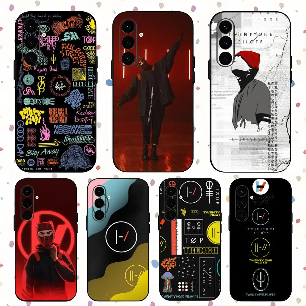 Star T-Twenty one P-pil-otES Phone Case For Samsung Galaxy S26 S25 S24 S23 S22 S21 Plus Ultra Note20 Soft Black