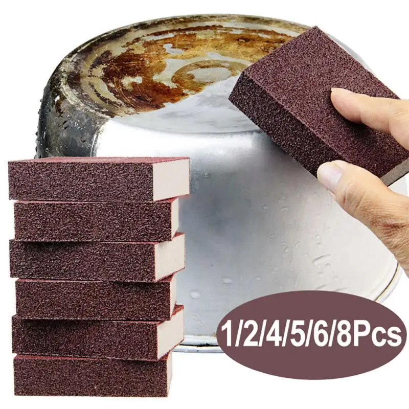 Emery Twisted And Not Easily Broken Convenient Carborundum And Sponge 10*7*2.5cm Home Furnishing Decontamination Durable Sponge