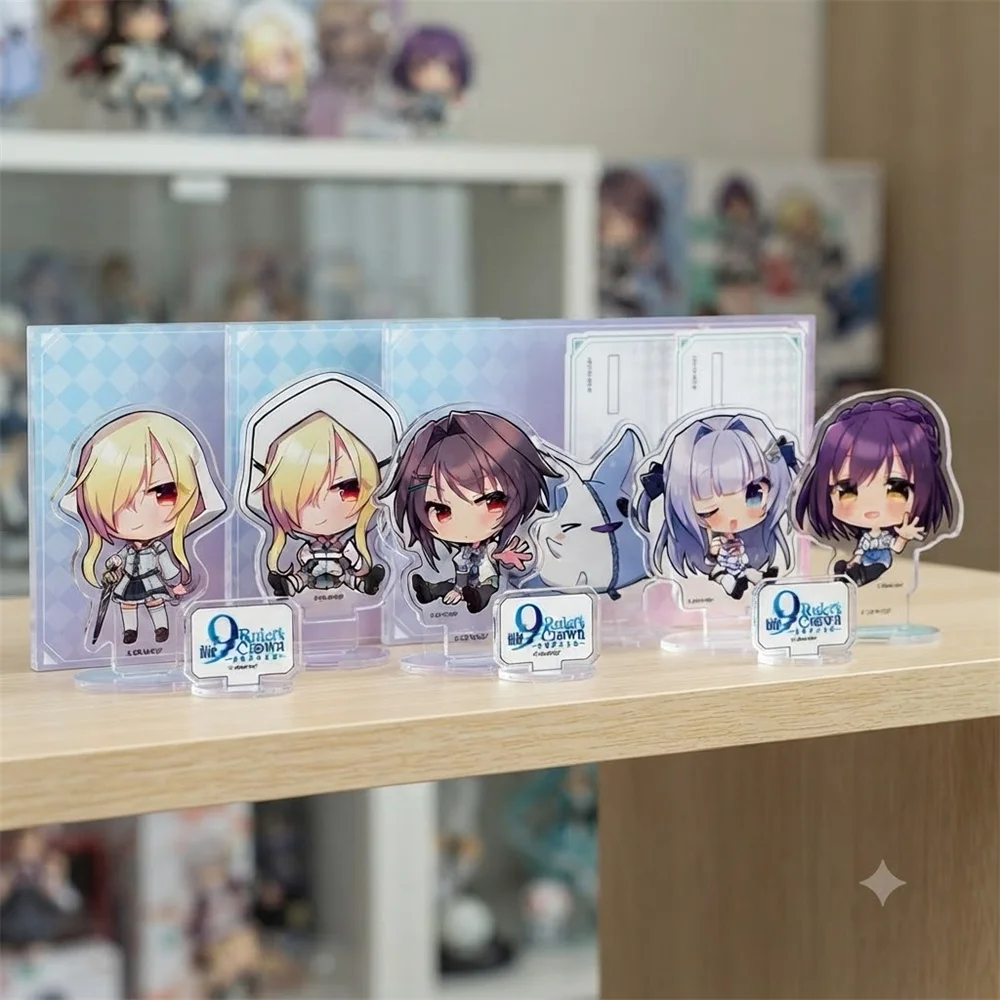10CM Charm Anime 9-nine Acrylic Keychain Model Cosplay Characters Ornament Accessories Good Collection Gifts