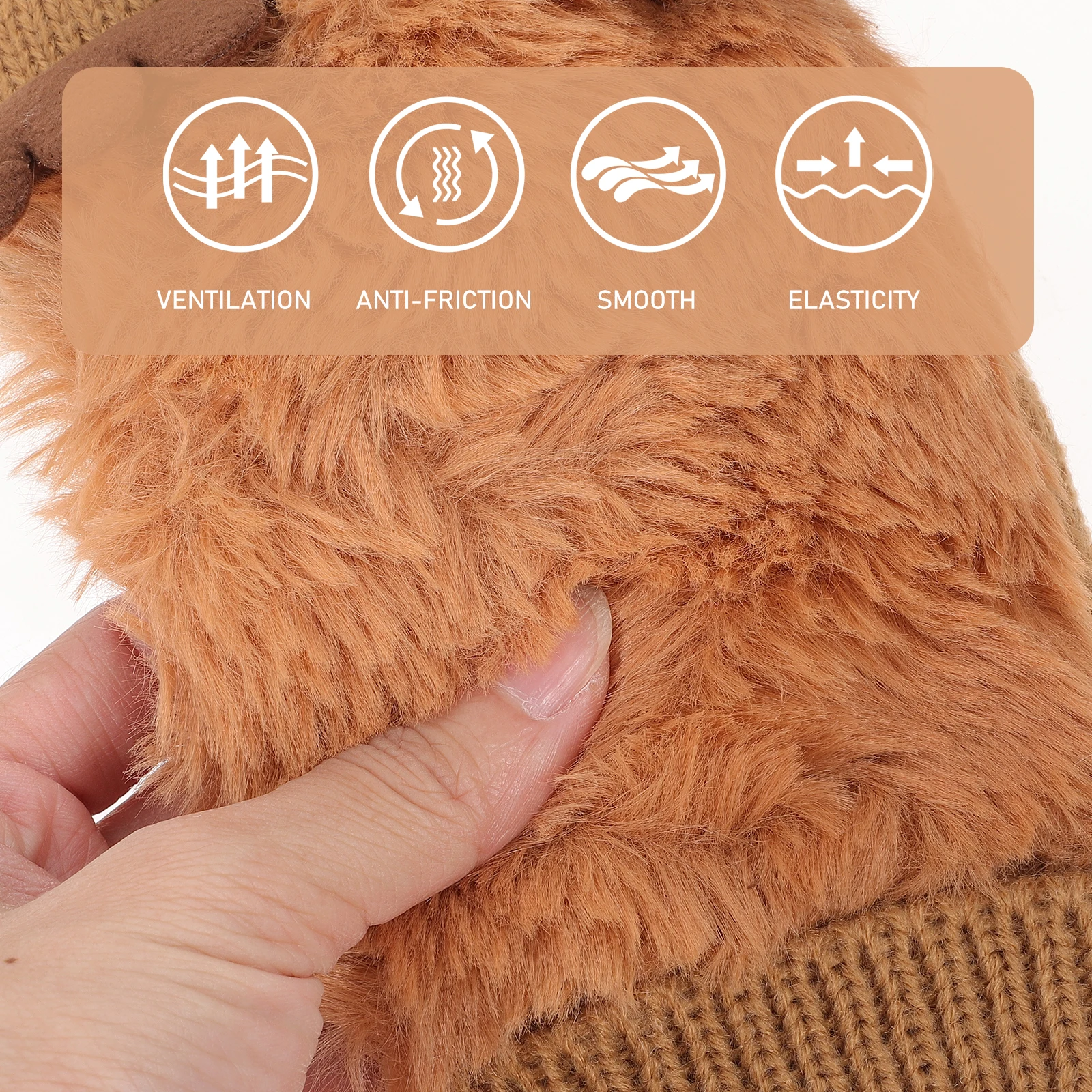 

Winter Gloves Soft Stretchy Comfortable Elastic Sleeve Durable Warm Mittens Full Finger Lightweight Portable Running Cycling