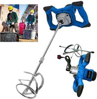 New!2600W 240V Concrete Mixer Machine Paddle,1700U/min Electric Plaster Mixer,6 Speed Adjustable Paint M14 Threaded Rod,2M Cable