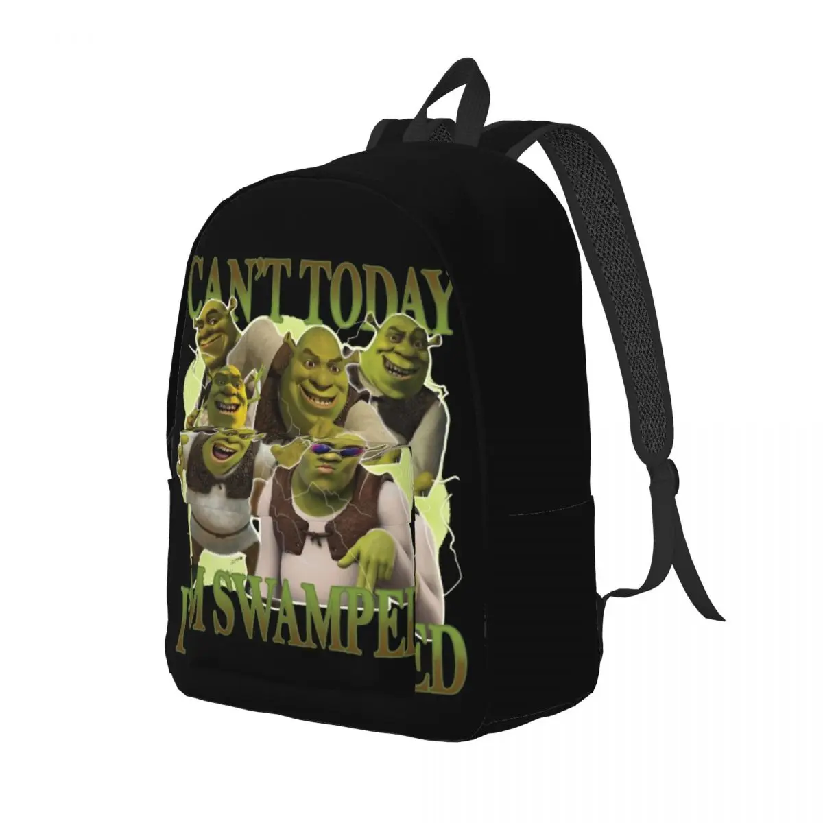 Can't Today I'm Swamped Funny Shreks Sassy Backpack for Men Women Student Hiking Travel Daypack Bootleg College Shoulder Bag