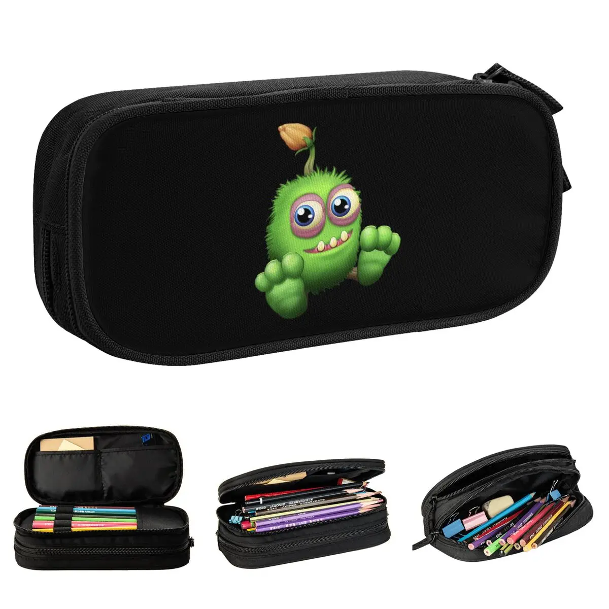 Estuches de lápices My Singing Monsters para bebé, estuche de lápices de dibujos animados, bolígrafo para estudiantes, bolsas de lápices, papelería cosmética escolar para estudiantes