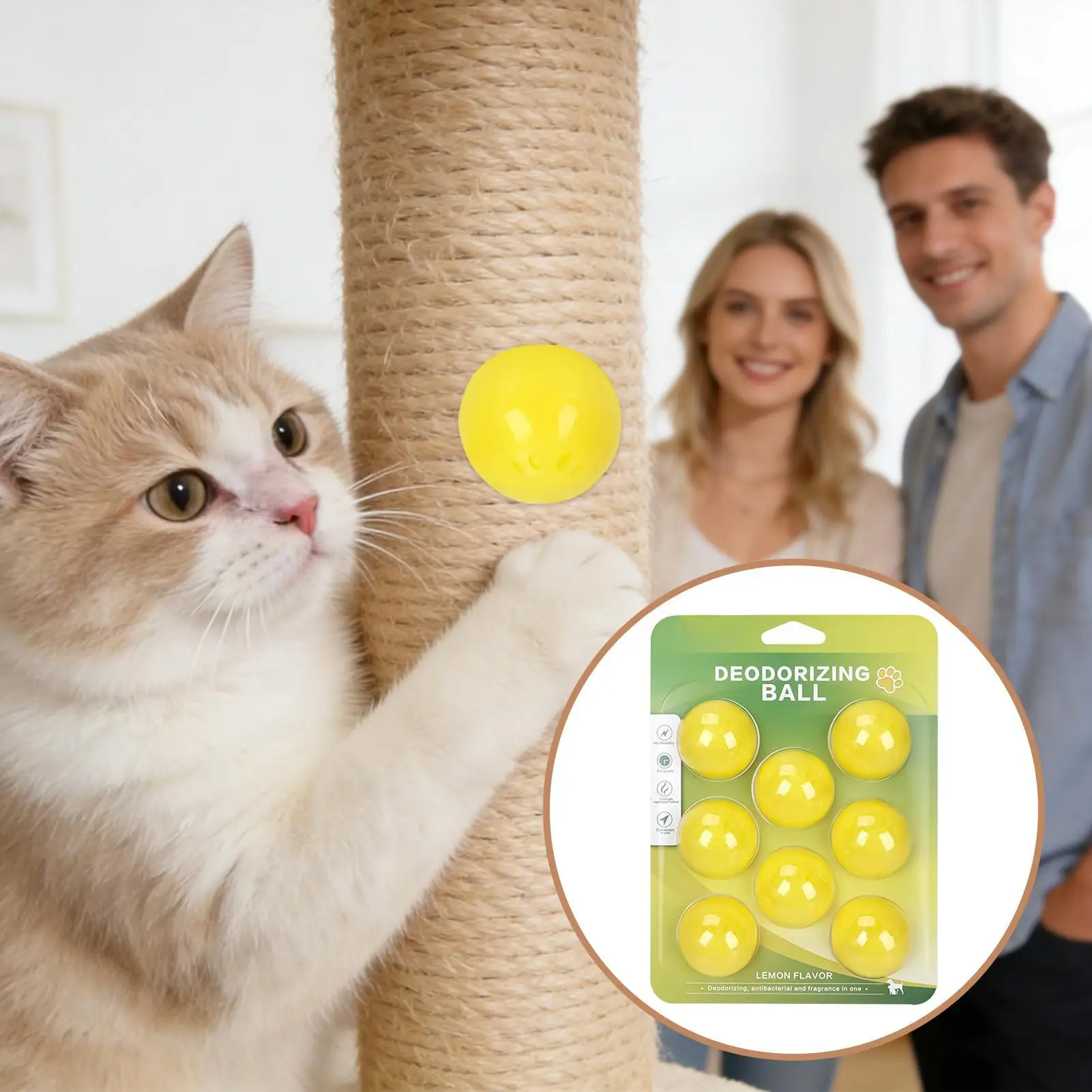 

Шарики для устранения запахов, 8 шт., долговечный ароматический освежитель, средство для устранения запаха кошек, шарики для освежителя воздуха для гнездового коврика, клетка для мусора