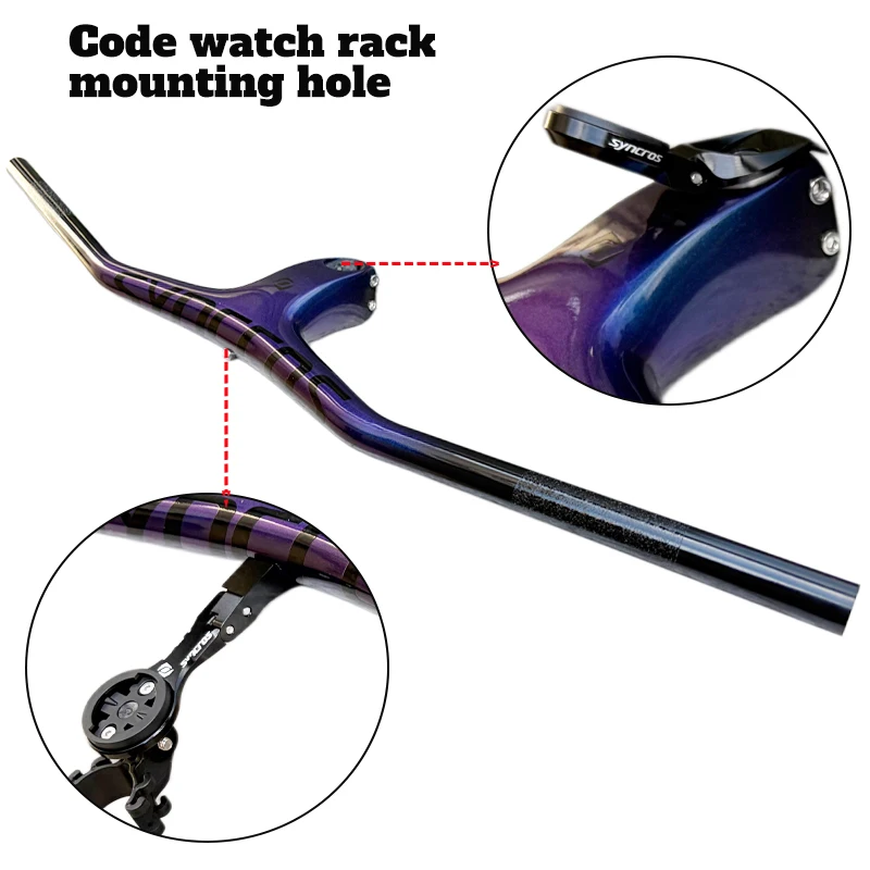 Syncros Carbon Fiber Chameleon MTB Integrierter Lenker mit -17° ° Steuerschaft-Mountainbike-Teile in verschiedenen Größen für verbesserte Kontrolle – Detail 4