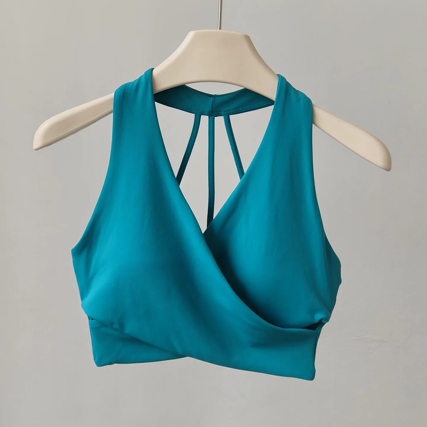 All-in-One Cross-V-Ausschnitt Sport-BH, Pilates-Oberteil, Trainings-BH, schnelltrocknend, sexy Rücken, Fitness-Yoga-Weste, Sportbekleidung – Detail 4