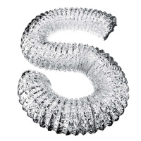 SHGO HOT-4Inch Ventilator Pipe 100Mm Pvc Aluminum Tube Air Ventilation Pipe Hose Flexible Exhaust Duct 3/2M Air System Vent Bath