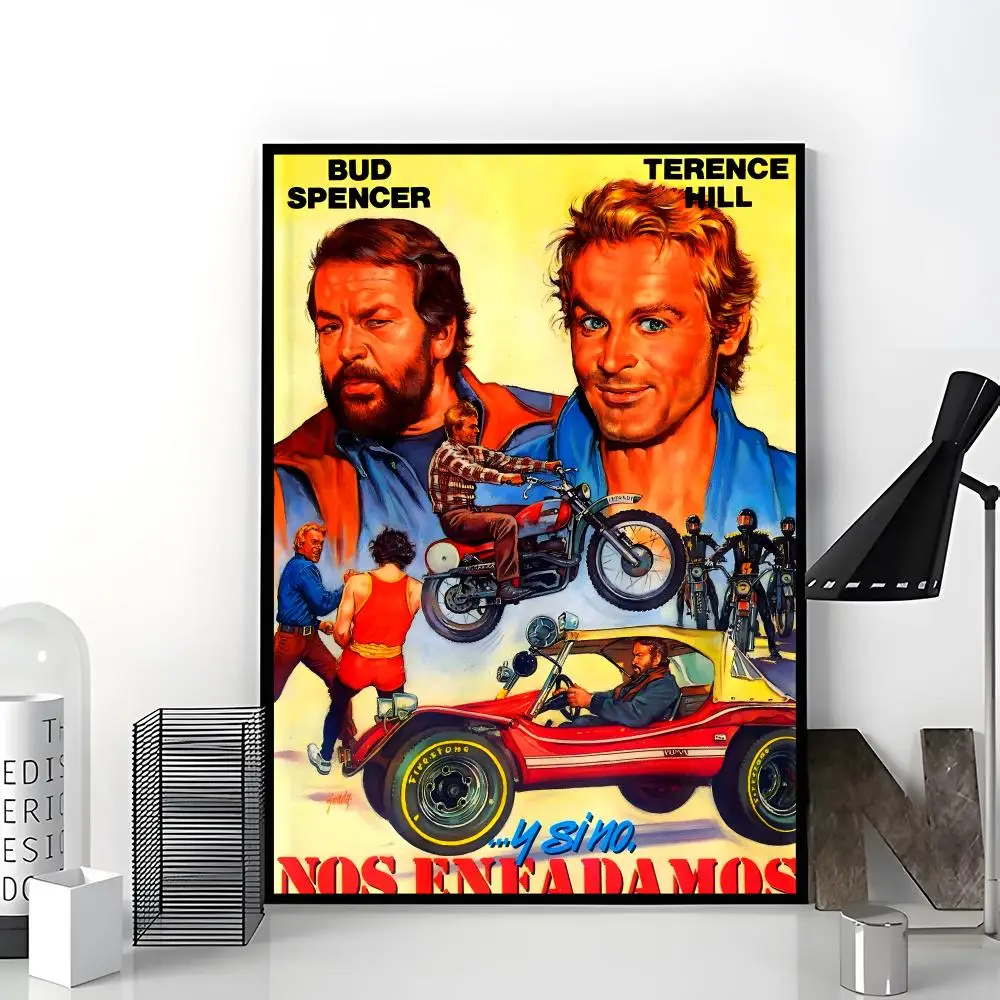Classic Comedy Duo T-Terence Hill And Bud Spencer Poster Aesthetic Dorm & Bedroom Wall Art Decor