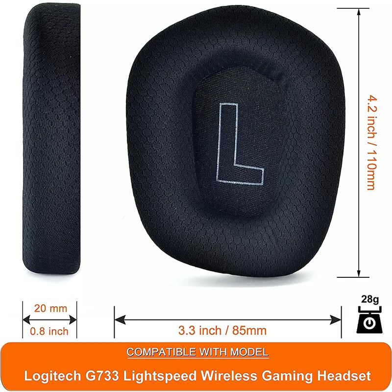 Kutou Ersatz Ohr polster Kissen für Logitech G733 G335 Kopfhörer hülle Ohr polster Ohren schützer Stirnband Pads Ersatzteile