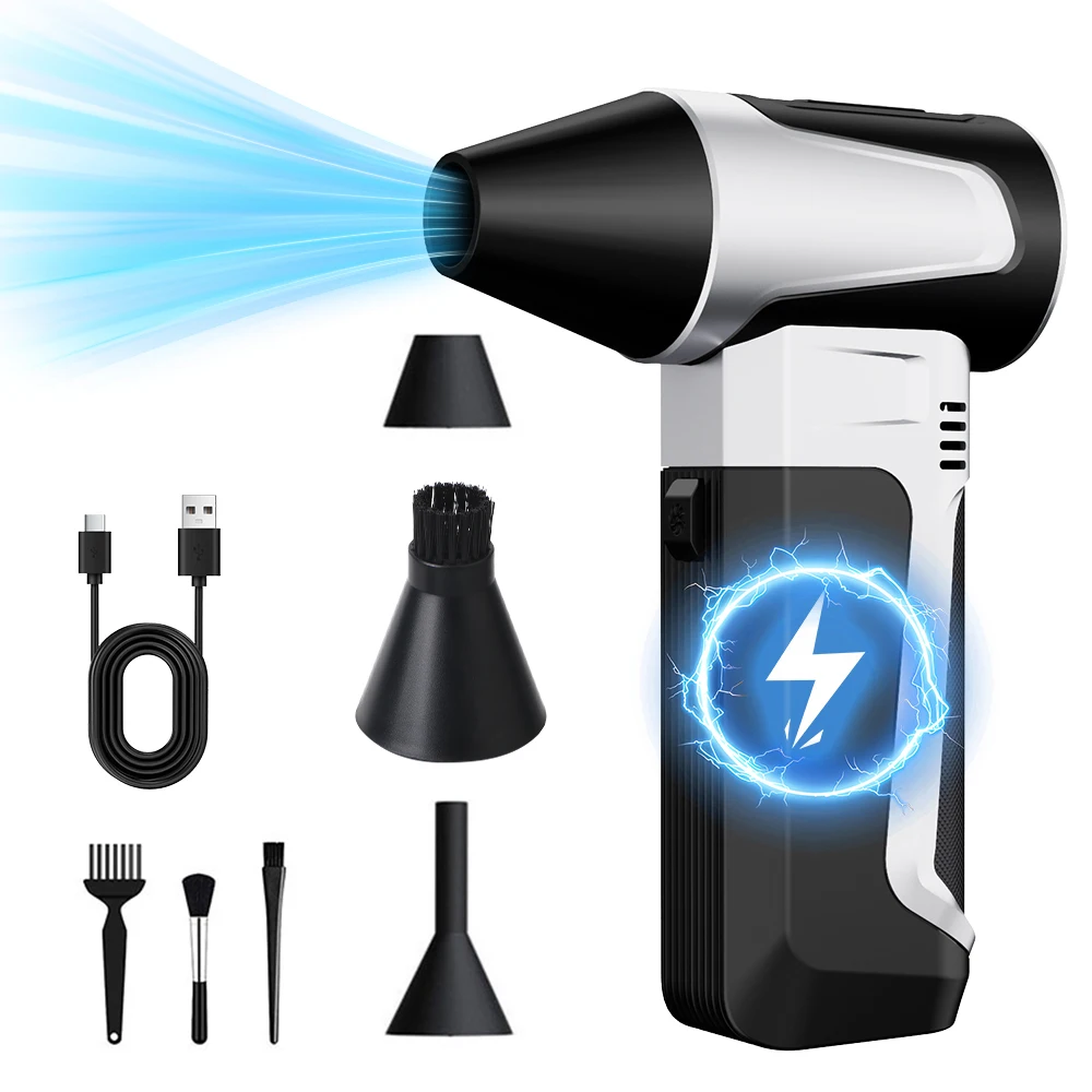 

Car Fan Portable ​Turbo Jet Fan Blowing Snow Electric Air Duster 130000RPM 3 Gears Adjustable Cleaning Blower Tool