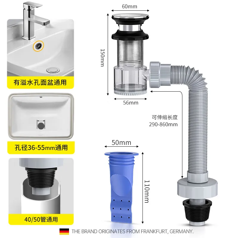 

Wash basin, sewer pipe, sewer set, countertop, washbasin, bathroom deodorant artifact, bathroom cabinet, wall row T01