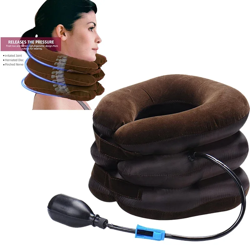 Neck Stretcher Inflatable Air Pillow Cervical Brace Neck Traction Apparatus Device Soft Neck Cervical Collar Dropshipping