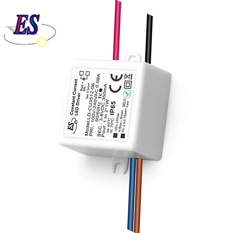 ES Driver 2.4-3.6W AC/DC Constant Current 350ma LED Downlight driver Ceiling lamps transformer Window lighting Power Adapter