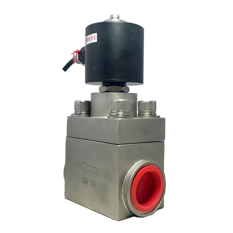 300bar 30MPa 2 way high pressure solenoid valve 24V Orifice 40mm normally closed for oxygen and hydrogen Explosion-proof