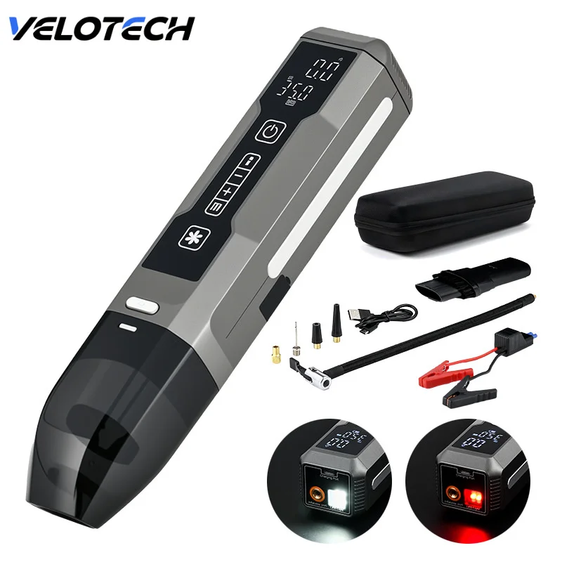 

5-in-1 Wireless Car Vacuum Cleaner Air Pump Car Battery Starter With Emergency Lights And Tire Pressure Test