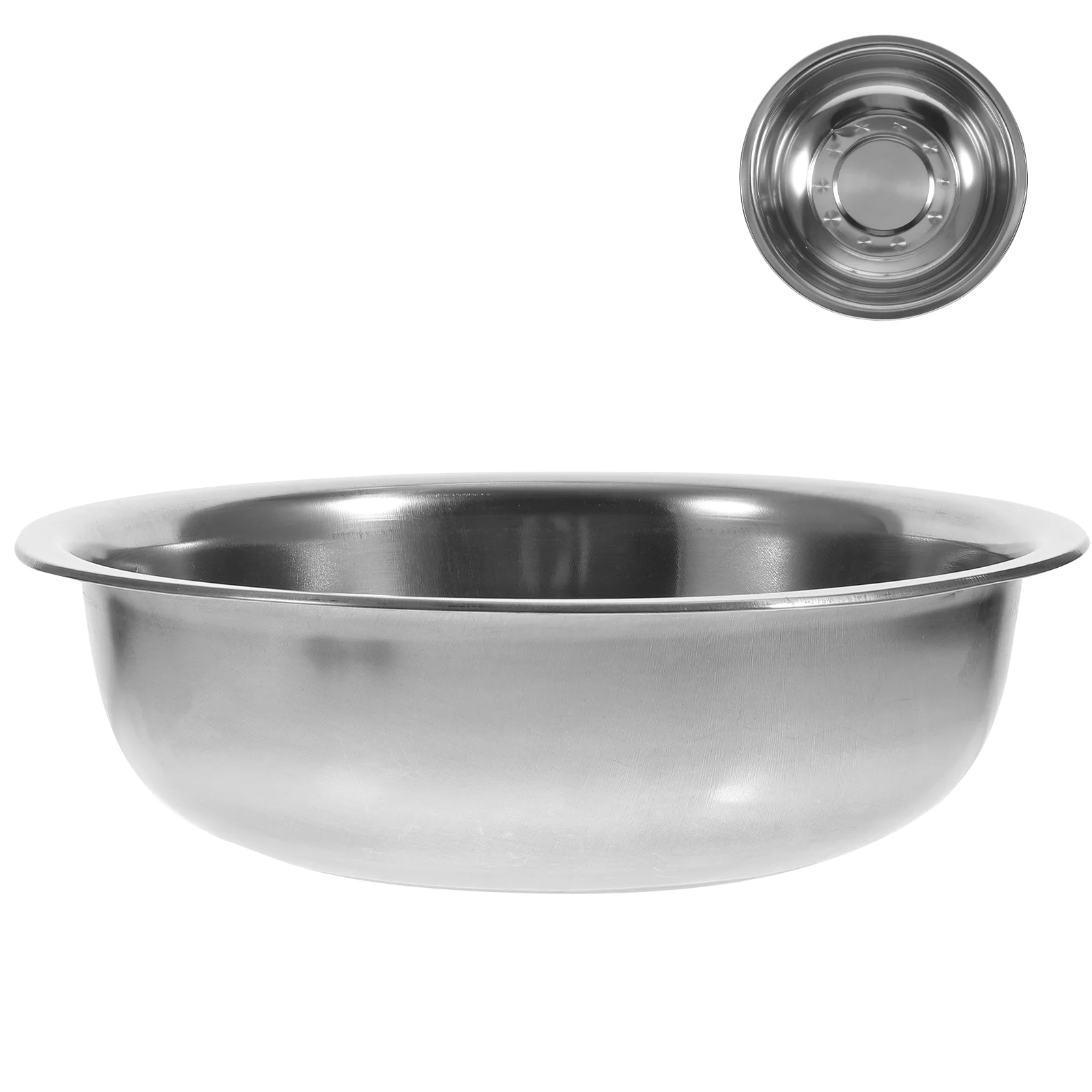 Metal Basin Bowl Food Bowl Large Mixing Plates Dough Making Basin Washing Basin Food Dinner Plates Food Storage Bowl Home