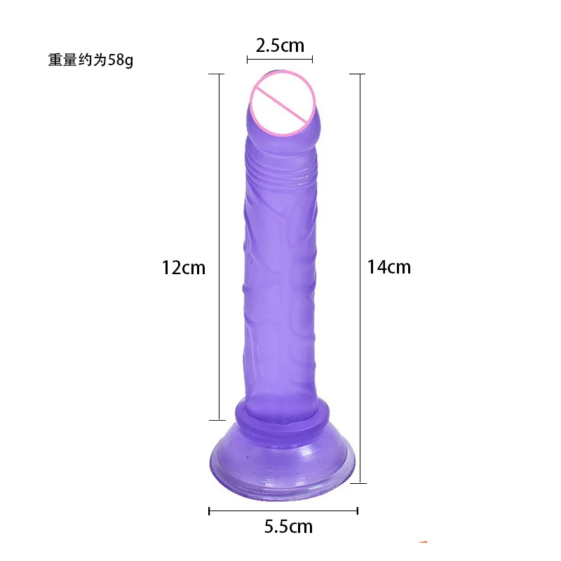 14CM Soft Jelly Small Dildo Realistic Fake Dick Suction Cup Penis Vagina Anal Massage Dildo Sex Toys for Women Couples