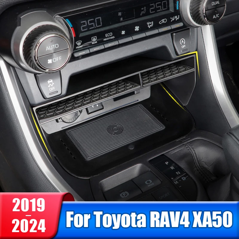 

For Toyota RAV4 2019 2020 2021 2022 2023 2024 RAV 4 XA50 Hybrid Car Central Control Storage Box Frame Organizer Box Accessories