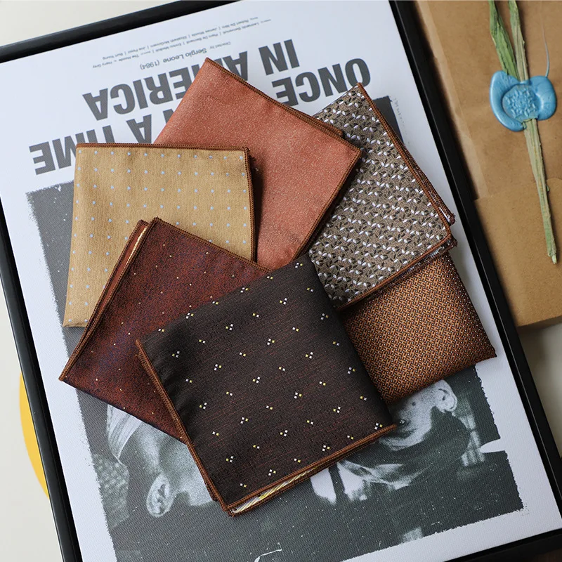 Retro Gentleman Style Solid Polka Dot Suit Pocket Square Versatile Handkerchief, Elegant Accessory For Banquet And Formal Events