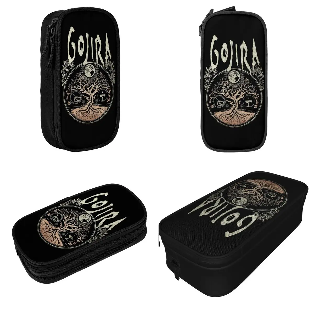 Gojiras Rock Metal Band Pencil Cases Pen Holder Bag Student Large Storage School Supplies Gifts Pencilcases