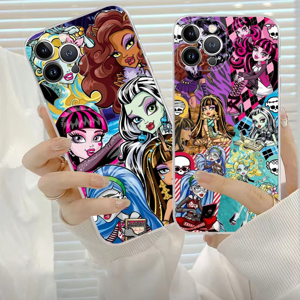 M-Monsters H-High Anime Phone Case For IPhone 16 15 8 7 6 6S Plus X SE XR XS 14 11 12 13 Mini Pro Max Mobile Case