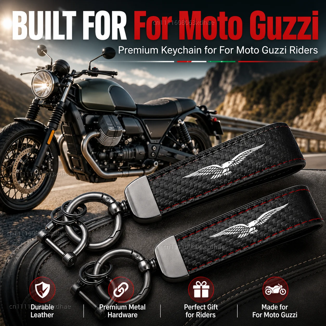Llavero de cuero de alta calidad para motocicleta, accesorios para Moto Guzzi Breva 850 1100 1200 GRISO BREVA 1100 NORGE 1200