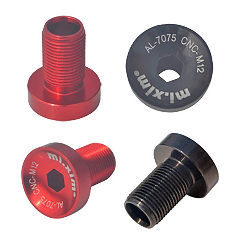 Mi. xim-bicicleta pedaleira, parafuso do pedaleiro, parafuso m12, parafusos de fixação, preto, 2 peças