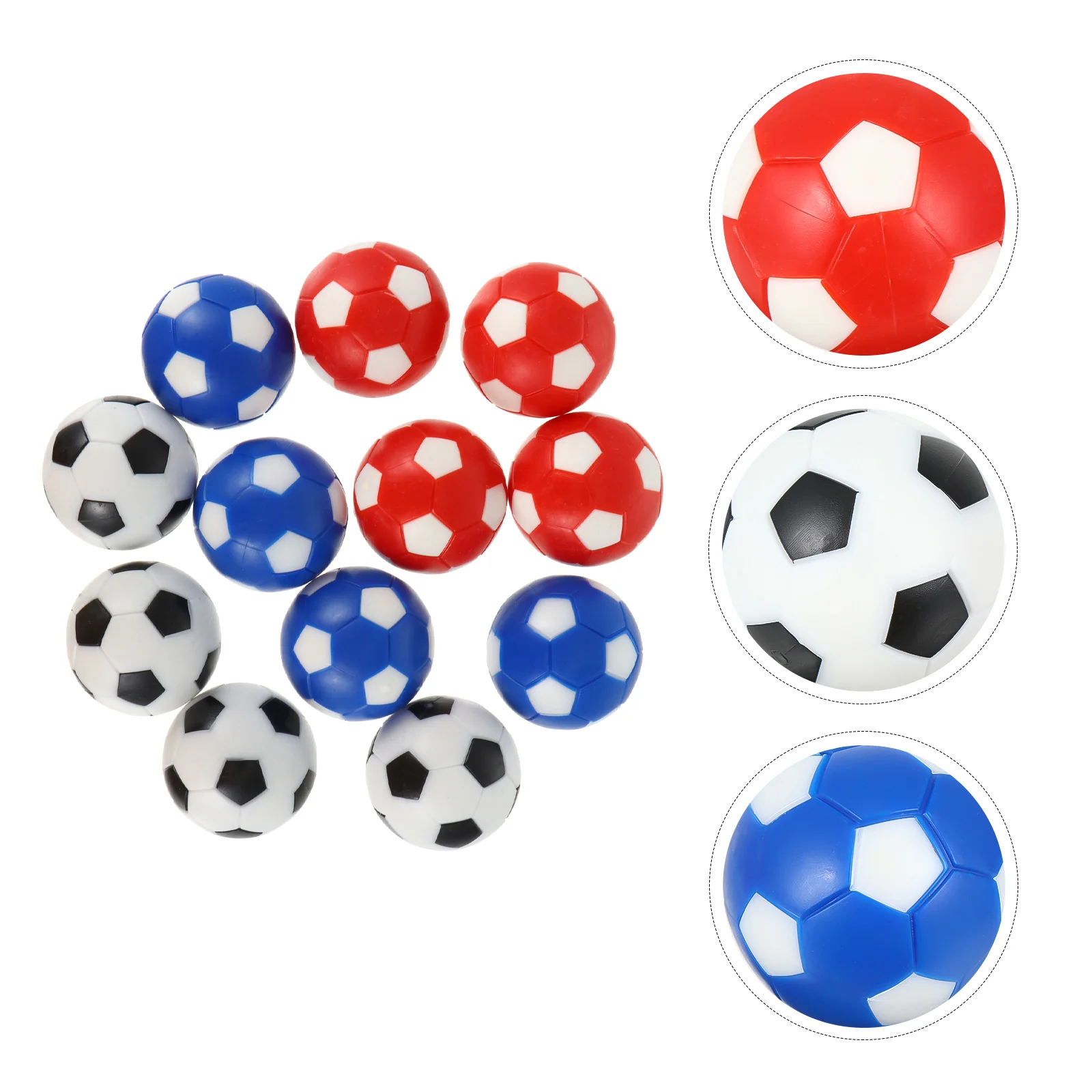 

12 Pcs Football Machine Small Table Balls Accessory Plastic Major Exquisite Accessories Easy to Store