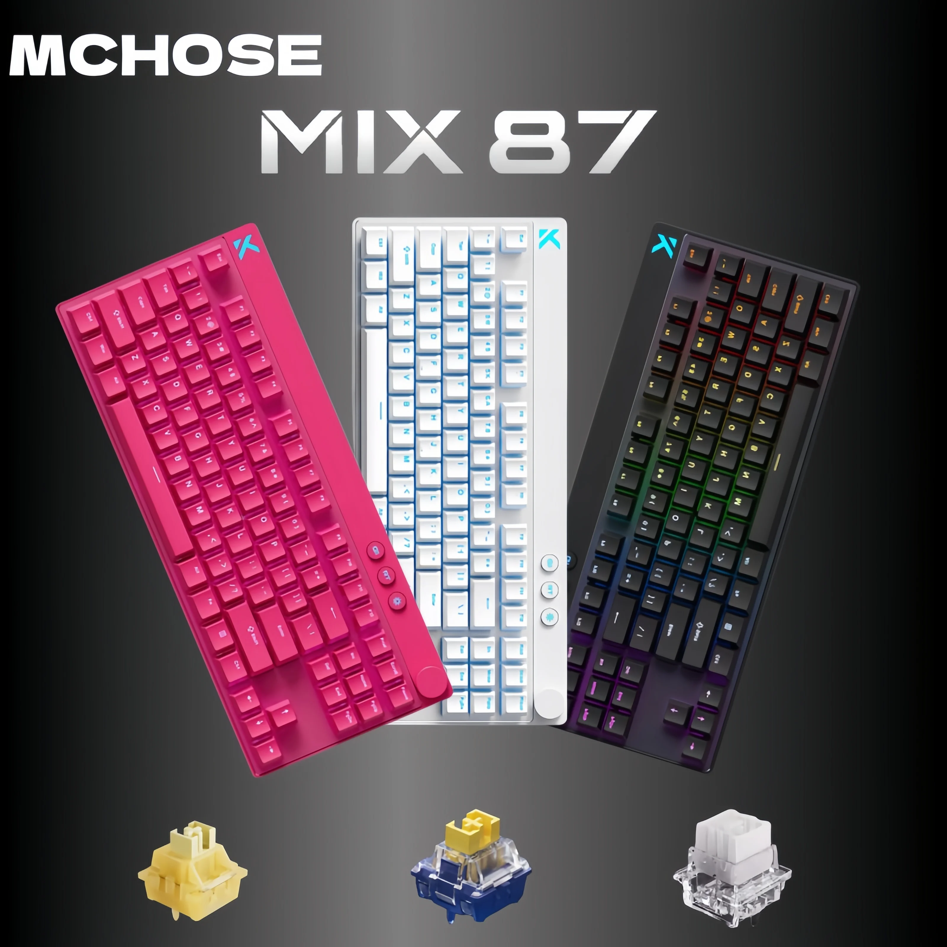 

MCHOSE MIX87 Magnetic Swtich Keyboard 8K+256K Esport 0.08ms Low Latency Wired Gaming Keyboard E-Sports Custom Gamer Accessories
