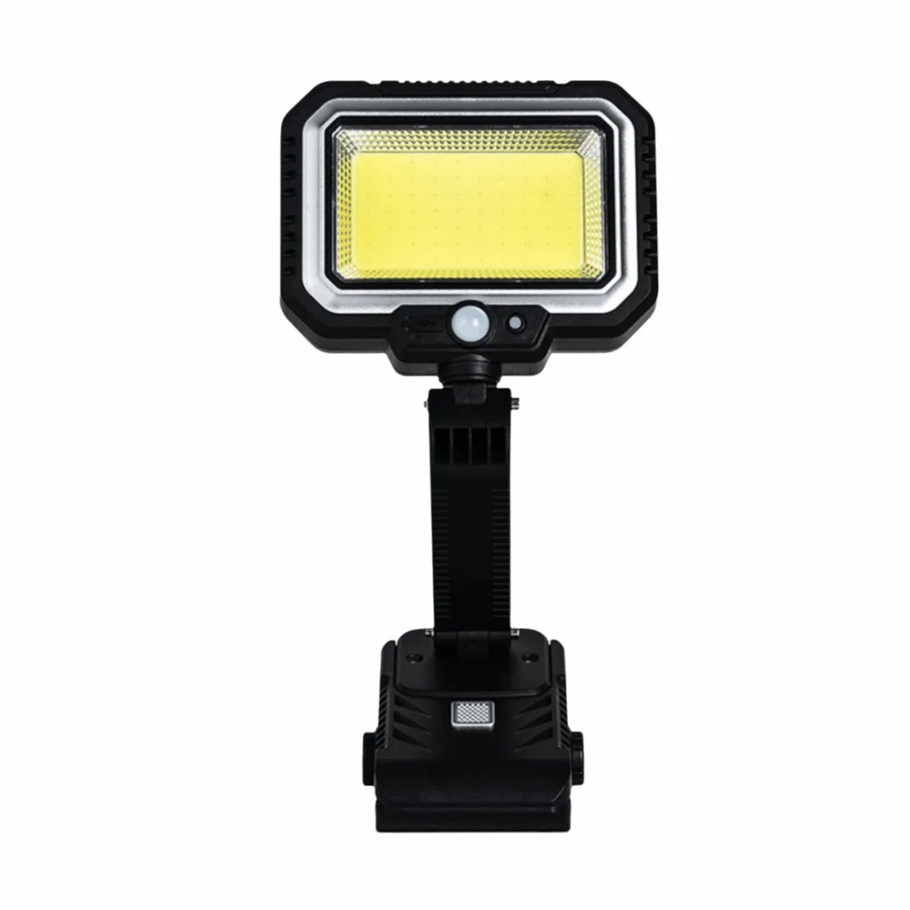 360° Rotatable Solar Clip Lamp Foldable Portable Solar Street Light Human Body Sensor Rainproof Outdoor Light Security Light