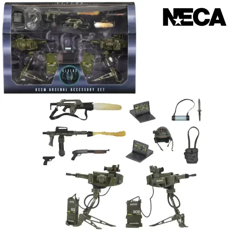 

Сумка для аксессуаров NECA Alien Armed, сумка для оружия, 7-дюймовая кукла, 14 аксессуаров