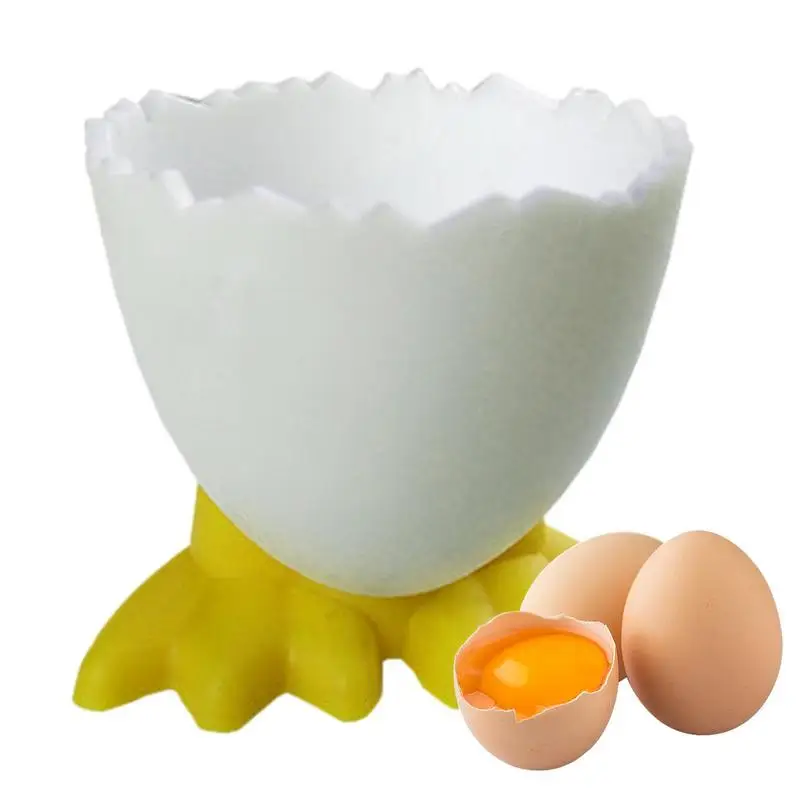 Creative Cute Egg Cup Holder Chicken Feet Egg Tray Egg Opener Separator For Fun Cutlery Kitchen Tools Gadgets Home Decor
