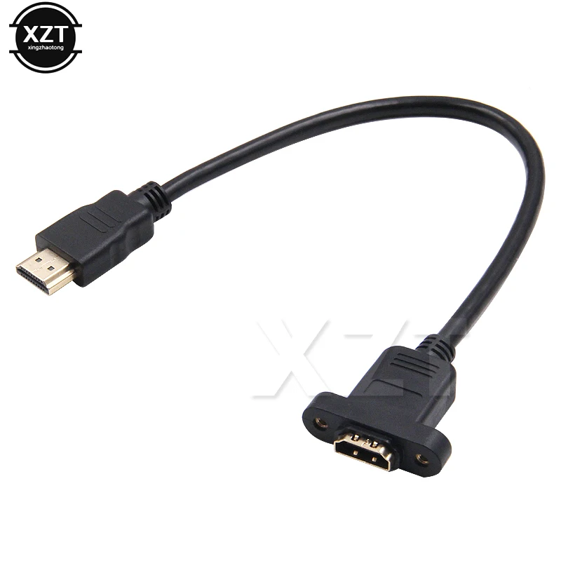 

HDMI-compatible Male to Female Extension Cable with Nut Gold-plated Plug Video Adapter Connector 1080P HD 0.3M 0.5M 0.6M 1M 1.5M