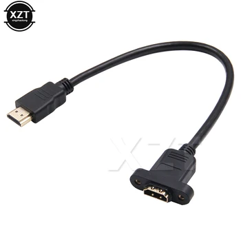 Hdmi-Compatibel Mannelijke Verlengkabel Met Moer Vergulde Plug Video Adapter Connector 1080P Hd 0.3M 0.5M 0.6M 1M 1.5M