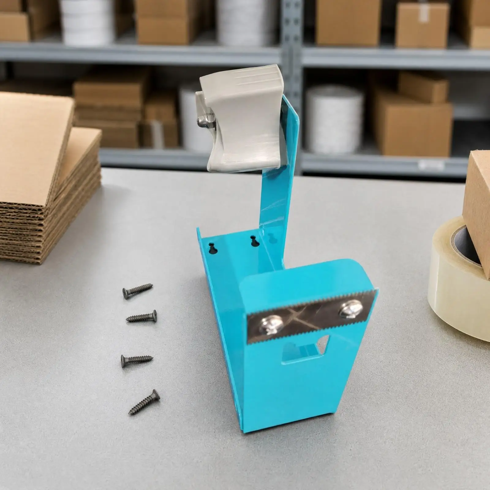 Heavy Duty Iron Tape Cutter Dispenser for Shipping Tape with Front Handle for Warehouse and Workshop Applications