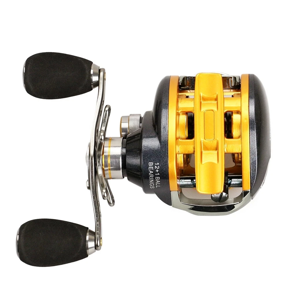 

Baitcasting Reel Dual Brake System Full Metal Water Drop Wheel Fishings Road Asian Round Road Gun Handle Fishing Tool