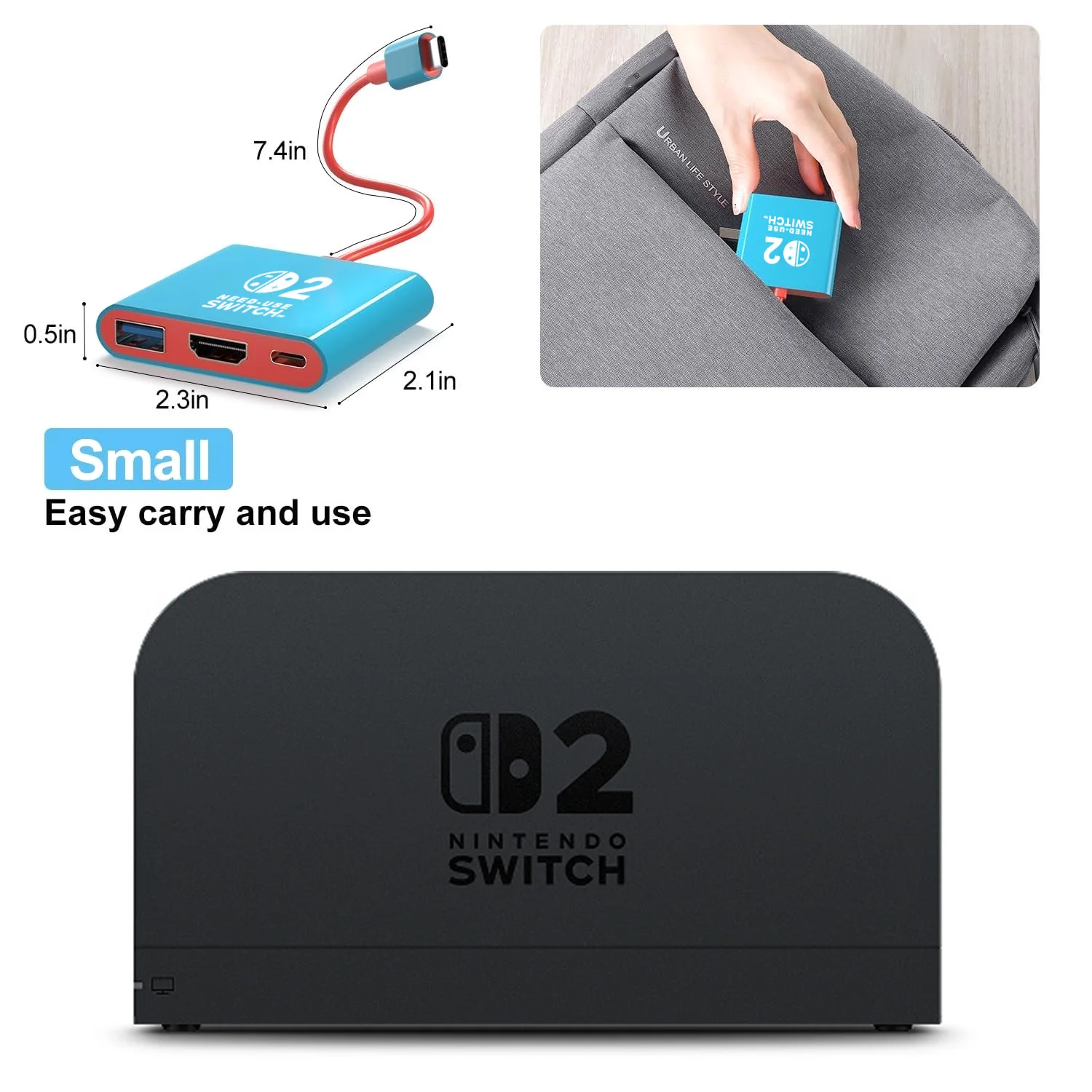 4K60Hz Type-C to HDMI Adapter Cable High-Definition Screen Mirroring for Nintendo Switch2 Oled/Lite Mobile Phones Laptops view 6