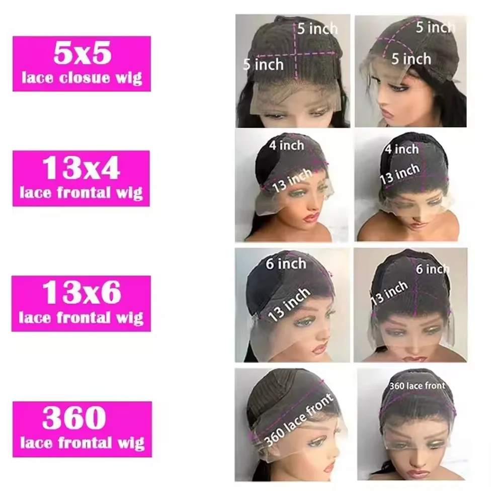 13x4 13x6 HD Lace Frontal 5x5 Closure Wigs | 40 42 Inch Bone Straight Glueless Human Hair Wigs image 6