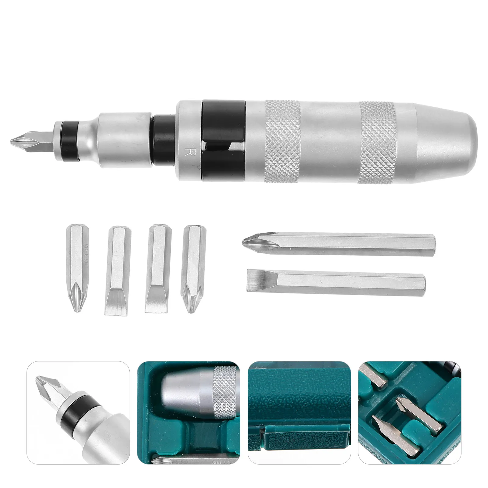 1Set Impact Batch Screwdriver Kit Effective Rusty Screw Loosener Ergonomic Design Smooth Operation Daily Maintenance Repair Tool