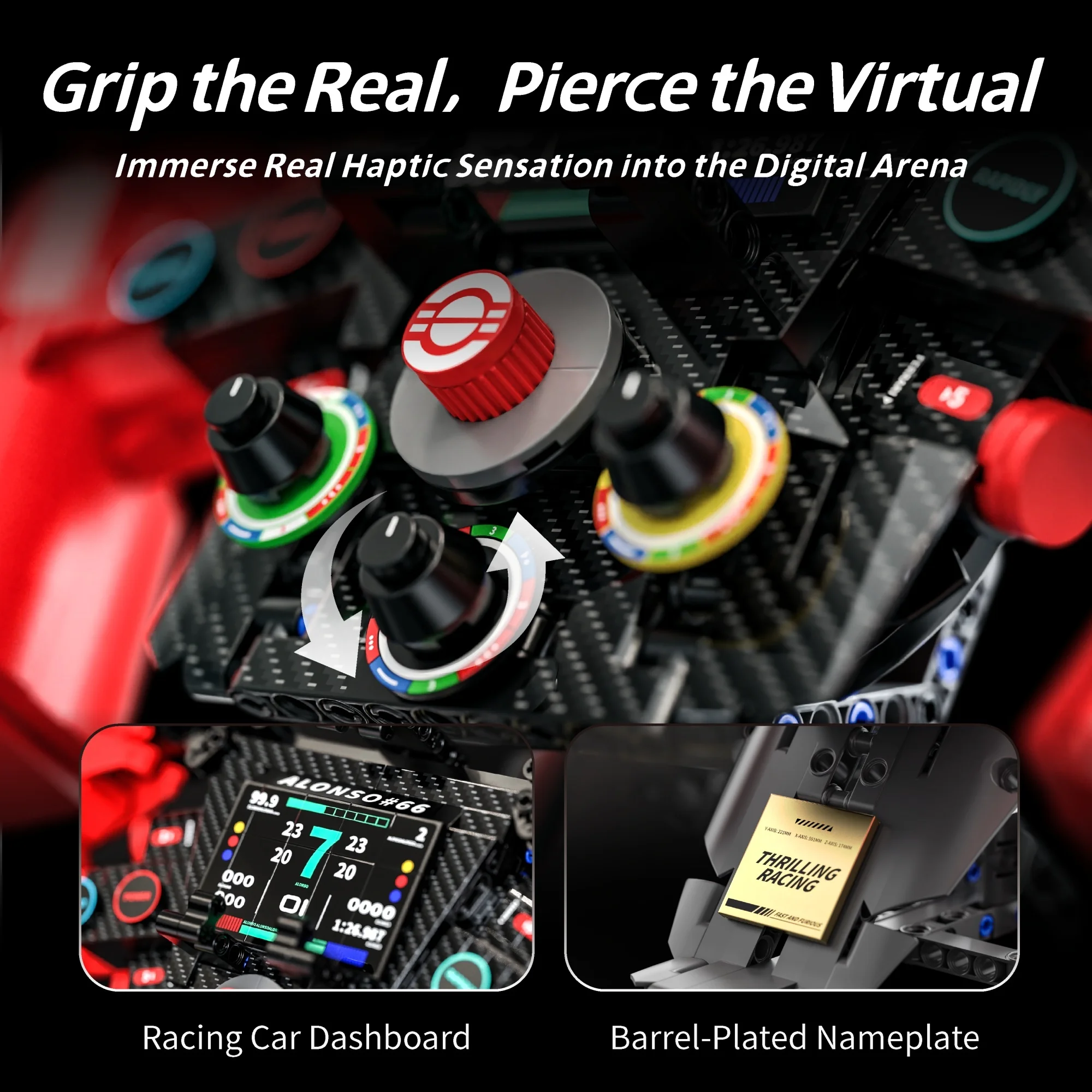 

971pcs Concept Red Steering Wheel Building Blocks Technical Racing Vehicle steering wheel Bricks Display Toys Gifts for Adults