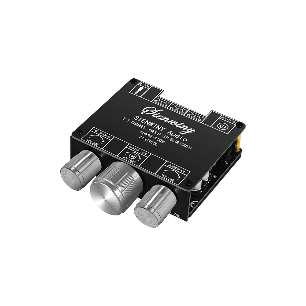 YS-E100L 50WX2+100W 서브우퍼 앰프 블루투스 5.1 디지털 앰프 보드 스테레오2.1 채널 무선 오디오 앰프 앱 제어
