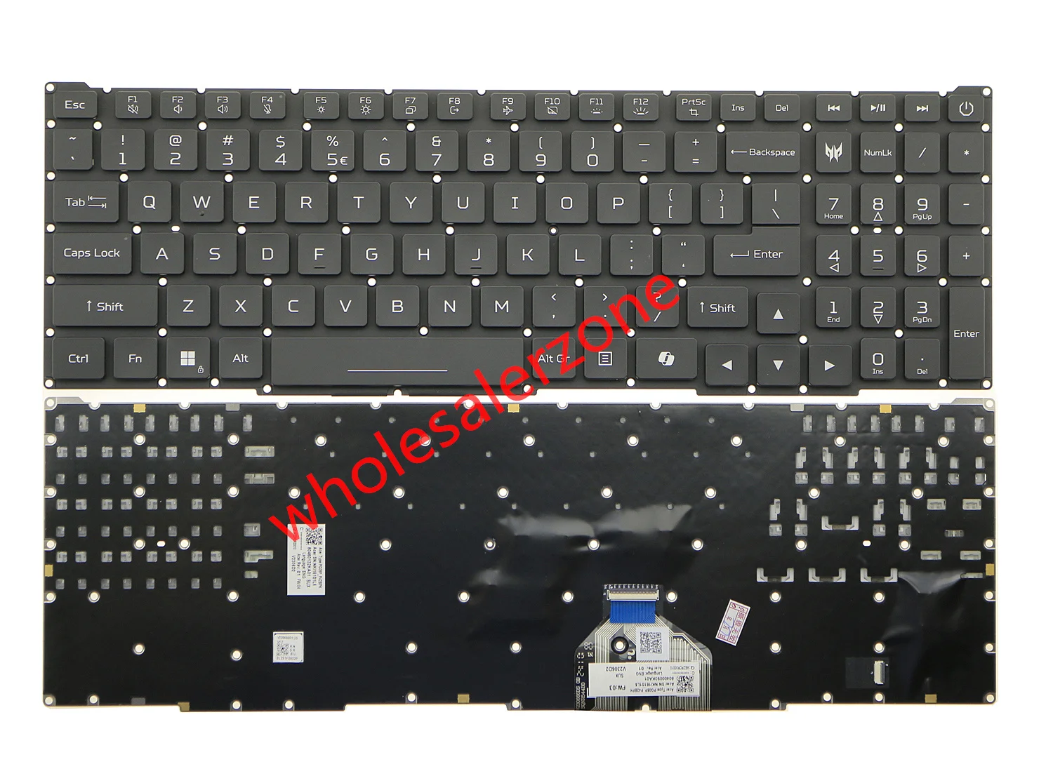New US RGB colorful backlit Keyboard for Acer Helios 16 PH16-72 94UE 97YG N23Q1 series laptop